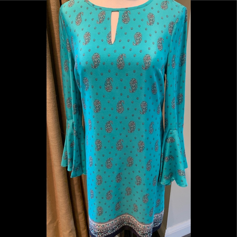 $198 NEW JUICY COUTURE BLUE SILK DRESS SZ 4